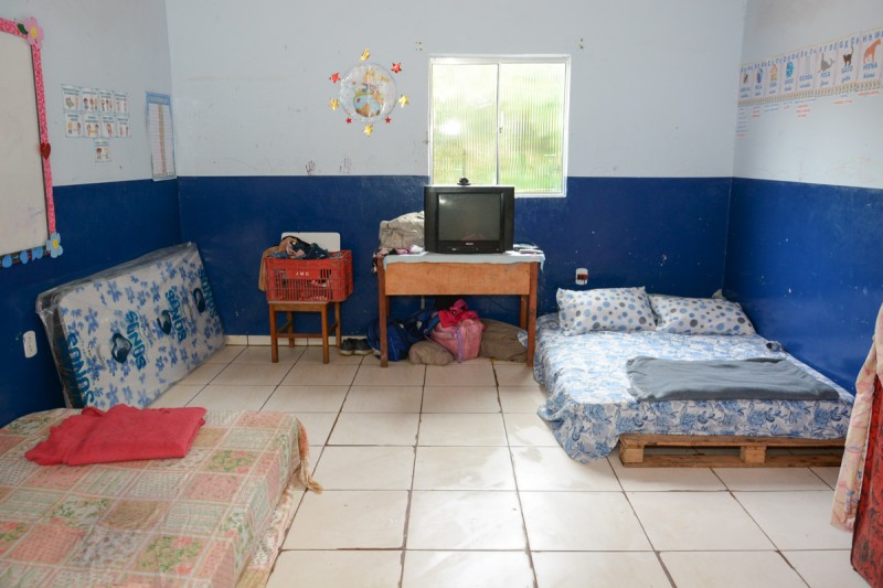 Famílias que deixaram suas casas por causa da chuva estão em quatro abrigos montados pela Prefeitura