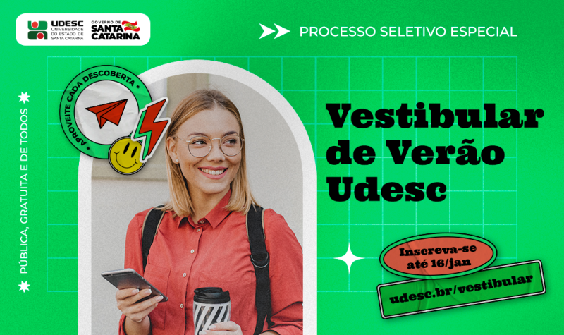 Vestibular de Verão 2023 da Udesc termina o período de inscrição na próxima segunda