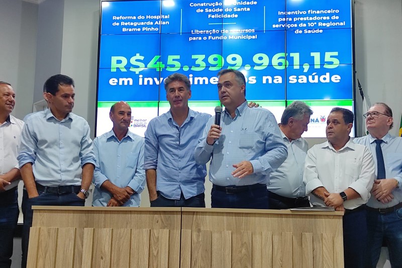 Estado libera R$ 45 milhões para investimentos em saúde a 25 municípios da região de Cascavel