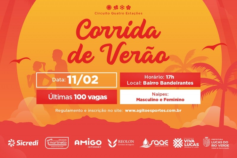 Mais 100 vagas para Corrida de Verão serão liberadas nesta terça-feira (24)