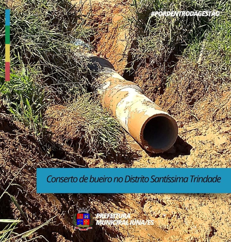 OBRA 134 - Conserto bueiro no Distrito Santíssima Trindade