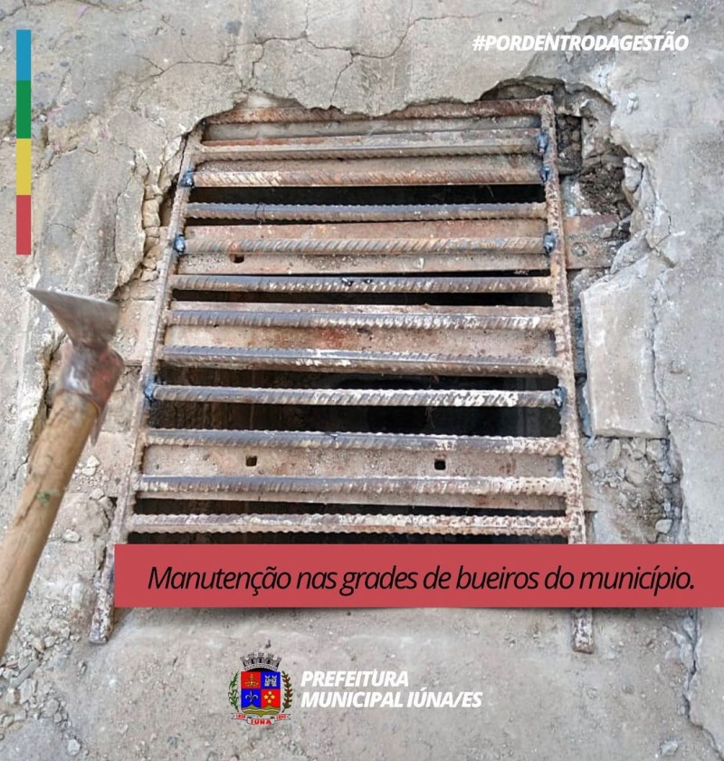 OBRA 138 - Manutenção nas grades de bueiros do município
