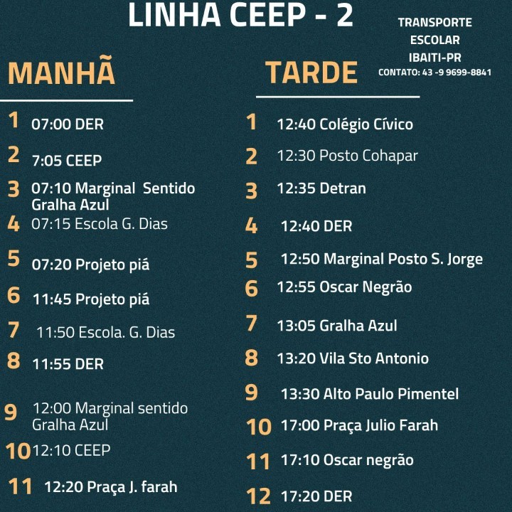 LINHAS ESCOLARES