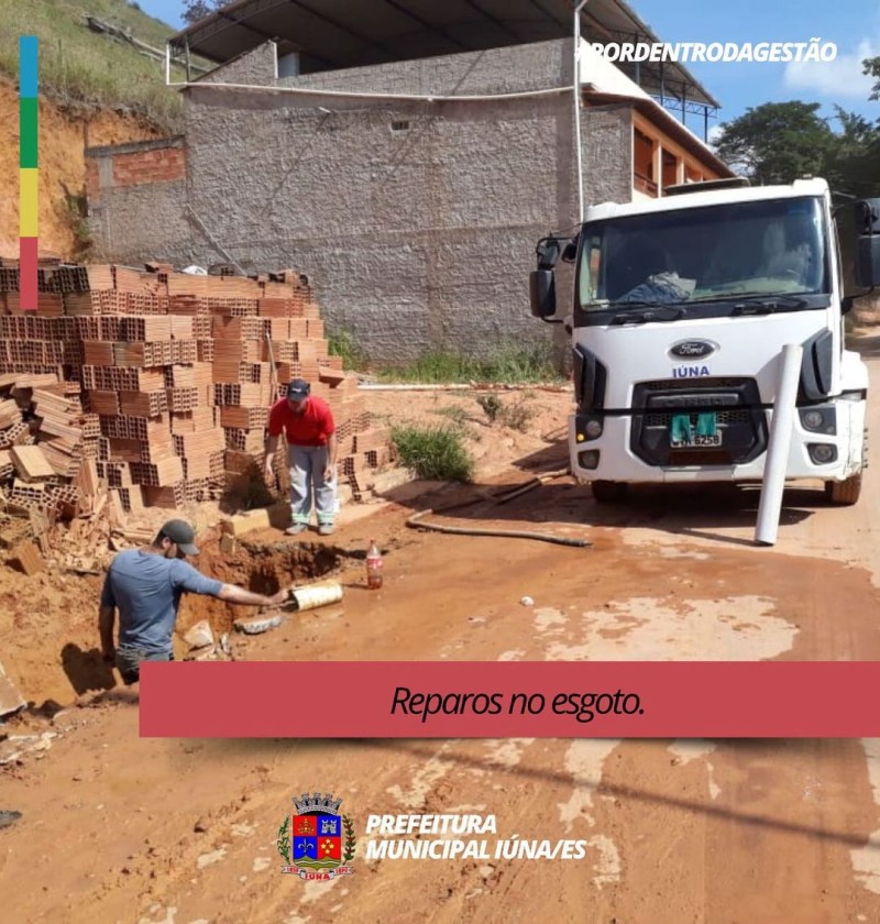  Reparos no sistema de esgoto do Distrito Santíssima Trindade