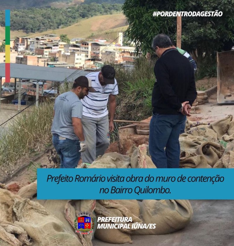Muro de contenção no Bairro Quilombo