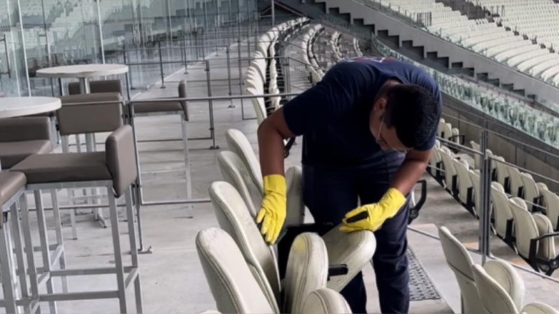 Arena Castelão segue com serviços de manutenção para o início da temporada de jogos 2023