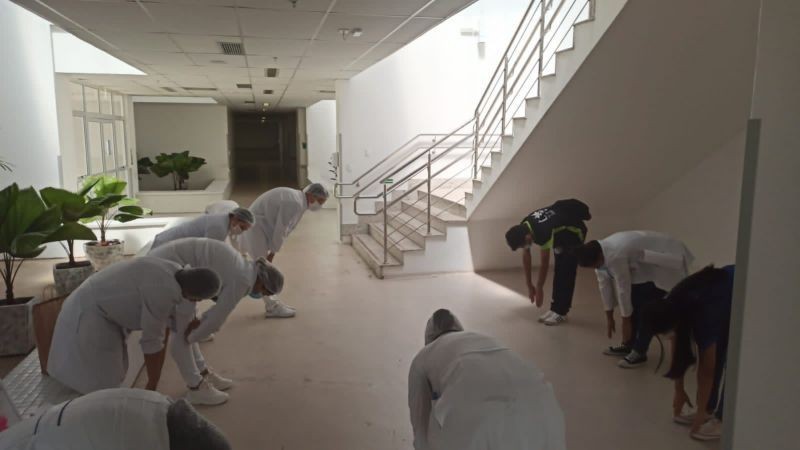 Ginástica laboral para servidores do HMC e São Benedito ajuda a evitar lesões e doenças ocupacionais