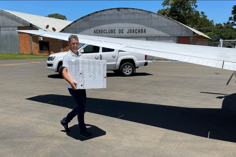 Aeronave do Governo busca órgão em Joaçaba e auxilia mais um transplante no Paraná