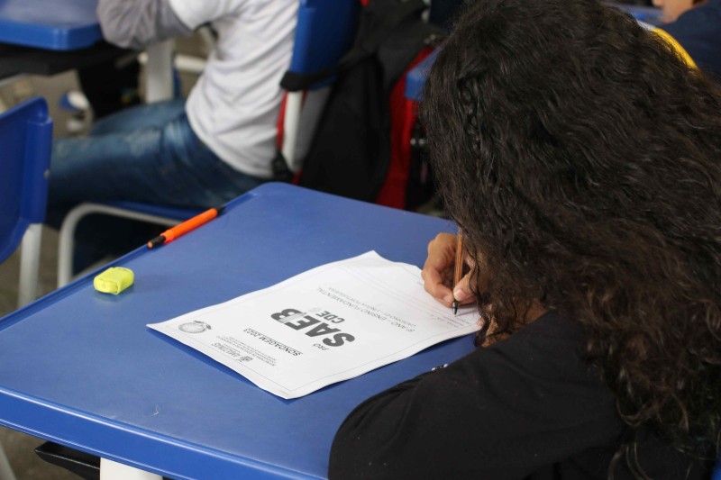 Escola Estadual da zona norte realiza simulado para o Saeb