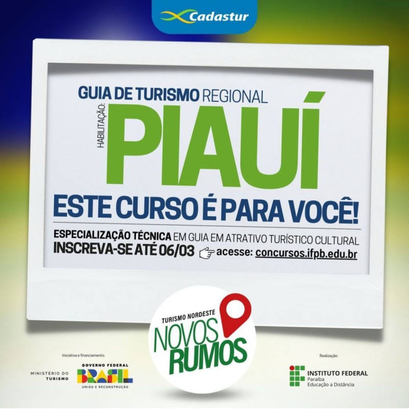 Guias do Piauí podem participar de Especialização do Projeto Turismo Nordeste