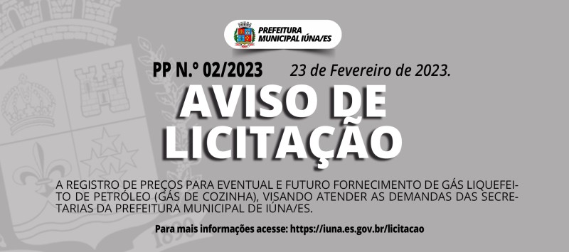 Aviso de Licitação Nº 02/2023