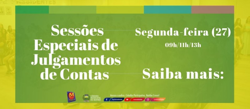 Sessões Especiais