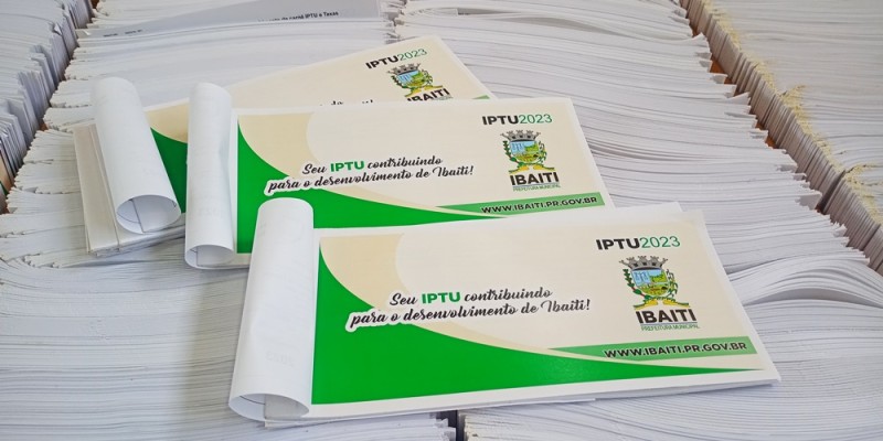 Prefeitura de Ibaiti dá desconto de 10% para quem pagar IPTU à vista até dia 10 de março; Carnês já estão disponíveis