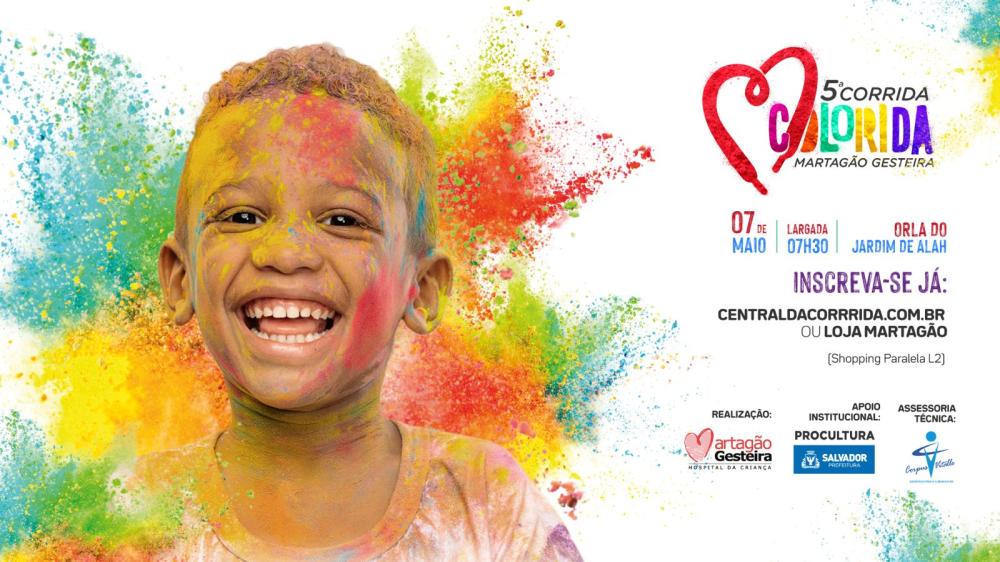 Voltada para toda família, 5ª Corrida Colorida do Martagão está com inscrições abertas.