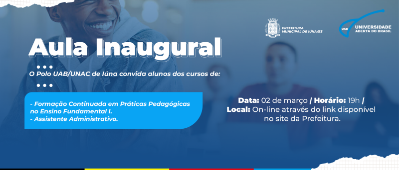Polo UAB/UNAC convida alunos para aula inaugural