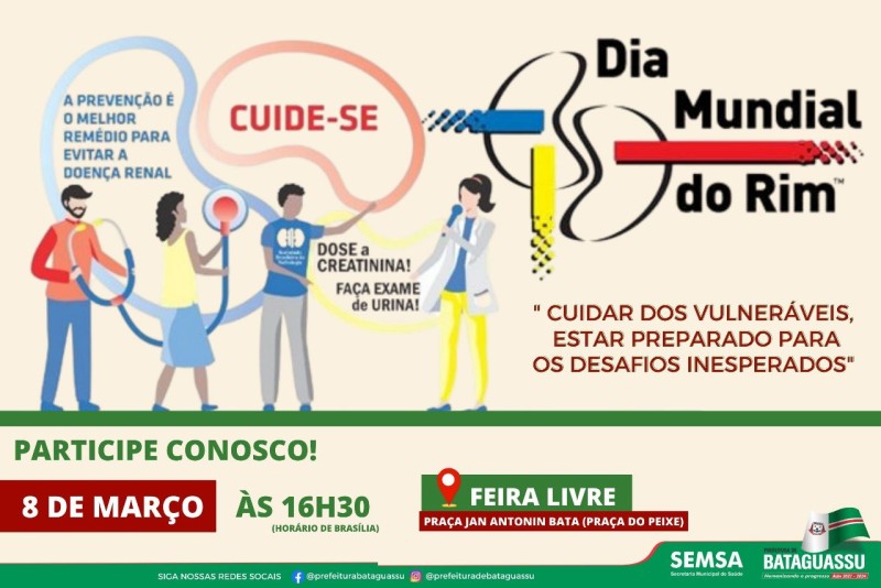 Saúde realiza ação alusiva ao Dia Mundial do Rim em Bataguassu