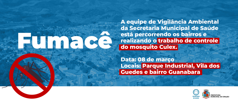 Equipe do fumacê passará em mais três localidades hoje