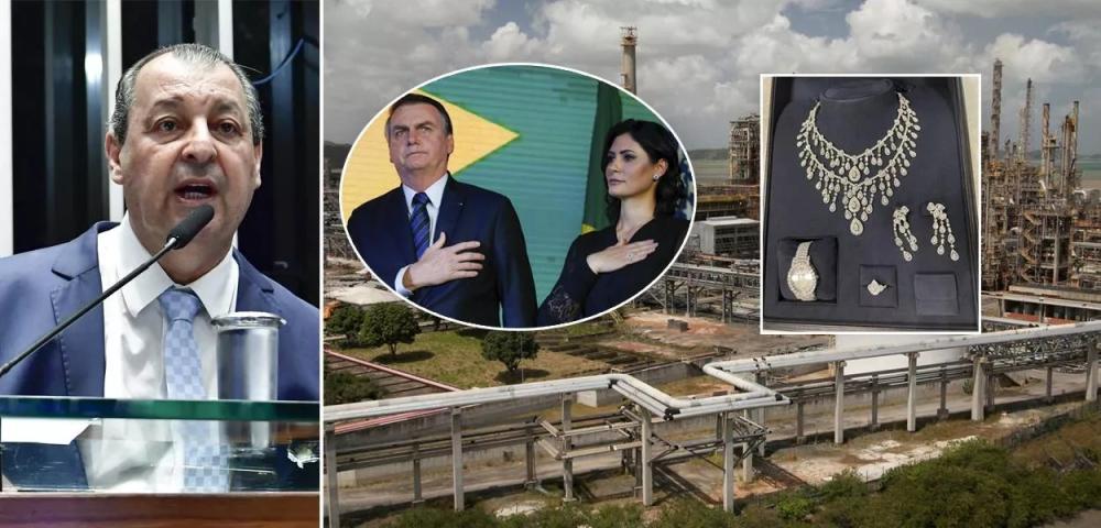 Brasil 247: Aziz anuncia investigação da venda da refinaria Landulpho Alves após escândalo das joias de Bolsonaro.