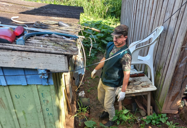 O combate à Dengue, Zika e Chikungunya não para no Município desta vez o mutirão de limpeza aconteceu no Bairro Jardim Primavera