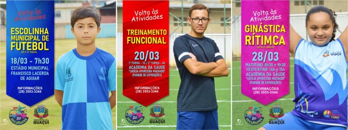 ESCOLINHAS MUNICIPAIS DE ESPORTES DE GUAÇUÍ VOLTAM AS ATIVIDADES