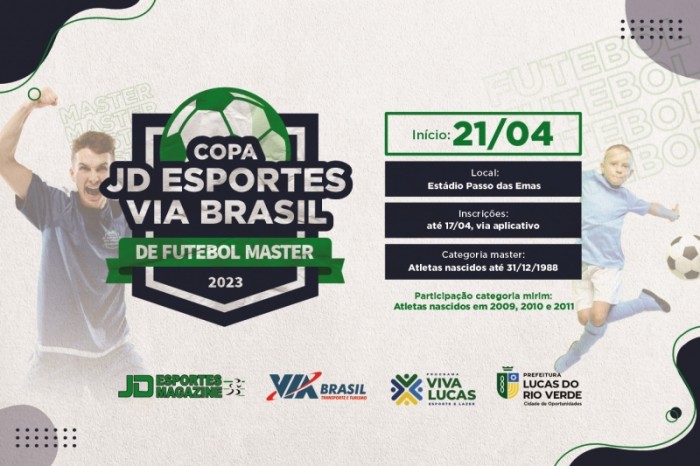 Inscrições para campeonato de futebol master em Lucas do Rio Verde estão abertas