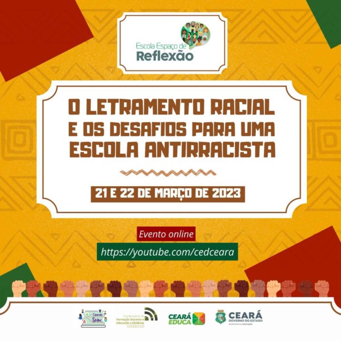 Escola Espaço de Reflexão: evento abordará as relações étnico-raciais nos dias 21 e 22