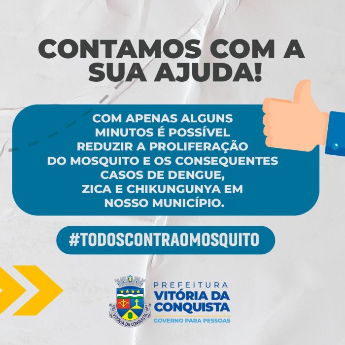Com grande aumento de casos de dengue e de chikungunya em Conquista, SMS aumenta ações e alerta população para cuidados
