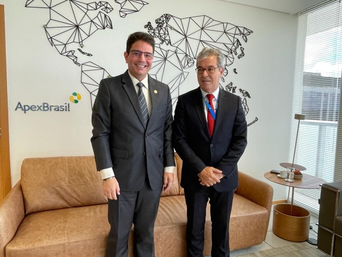 Governador Gladson Cameli pede apoio ao presidente da Apex para a prospecção de investimentos no Acre em agenda na China