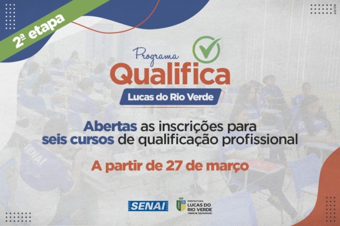 Inscrições para cursos gratuitos do Qualifica Lucas iniciam na segunda-feira (27)