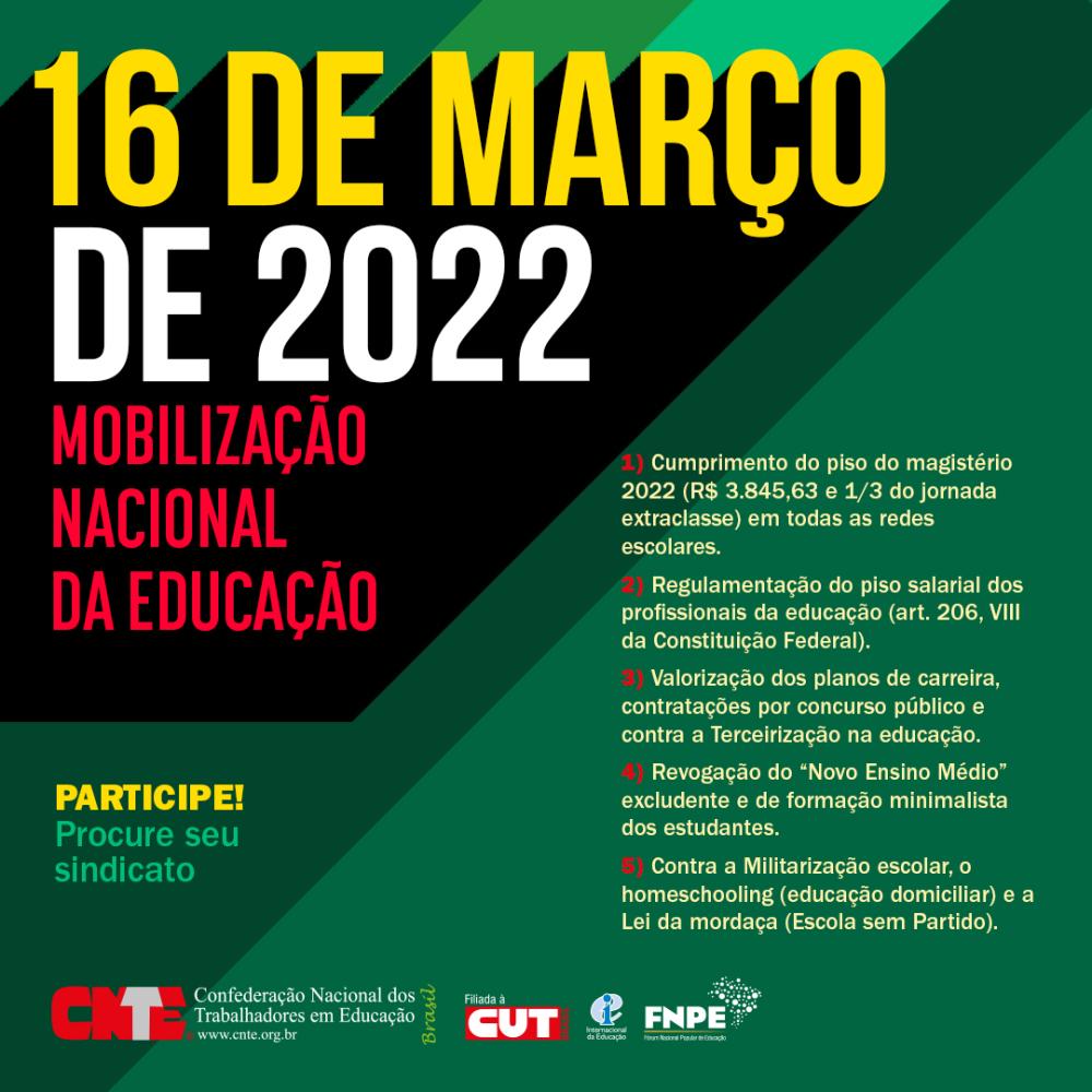 PARALISAÇÃO NACIONAL DA EDUCAÇÃO