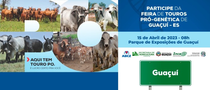 VEM AÍ A 1ª FEIRA DE TOUROS PRÓ-GENÉTICA DE GUAÇUÍ