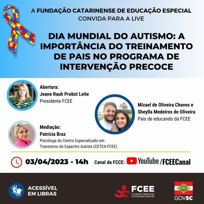 FCEE promove live especial em alusão ao Dia Mundial do Autismo