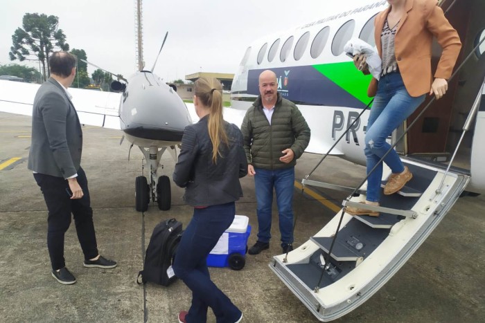 Aeronave do Estado transporta órgão de Santa Catarina e garante transplante no Paraná