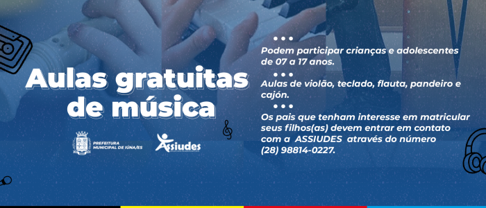 ASSIUDES está com vagas para aula de música