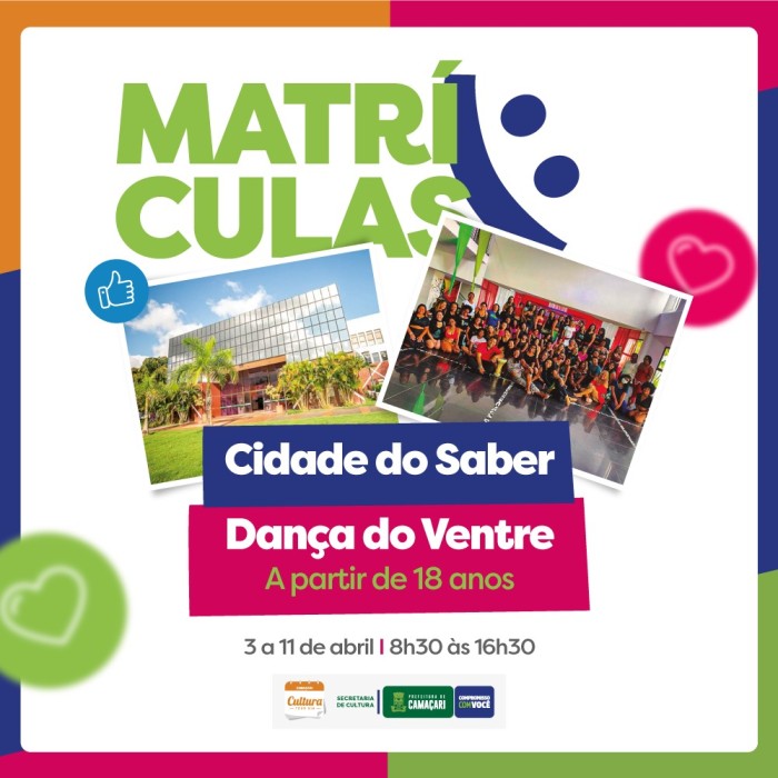 Matrículas para dança do ventre na Cidade do Saber começam segunda-feira (3)