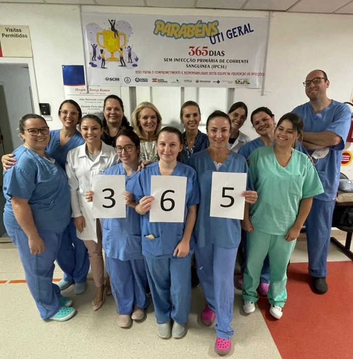 Hospital Tereza Ramos comemora um ano sem infecção primária de corrente sanguínea em UTI