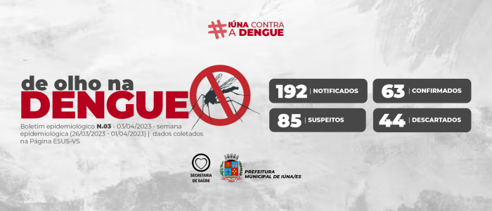 Boletim epidemiológico da dengue – 03 de abril