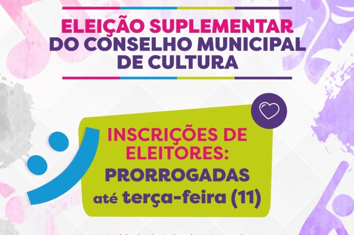 Inscrições de eleitores para pleito do Conselho de Cultura são prorrogadas para dia 11/4