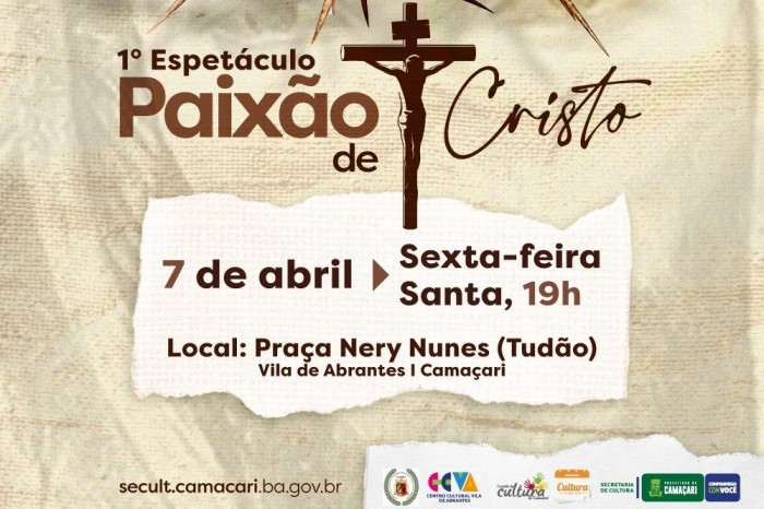 Paixão de Cristo é encenada nesta sexta (7) em Vila de Abrantes