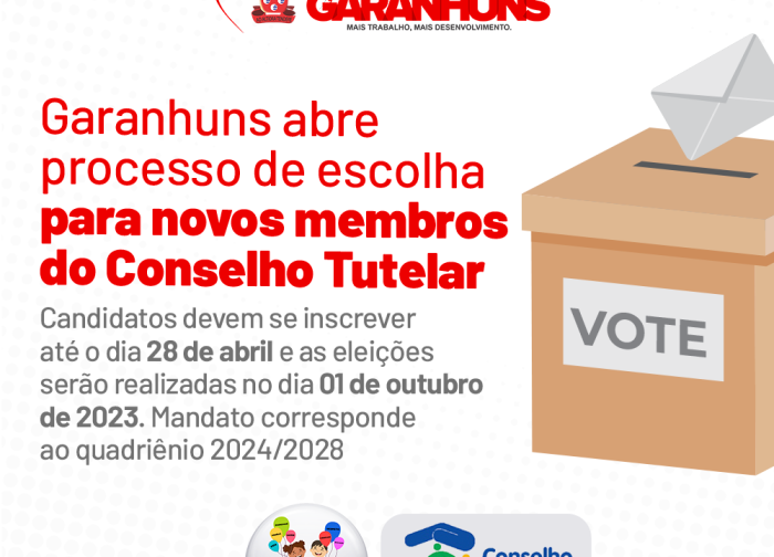 Garanhuns abre processo de escolha para novos membros do Conselho Tutelar