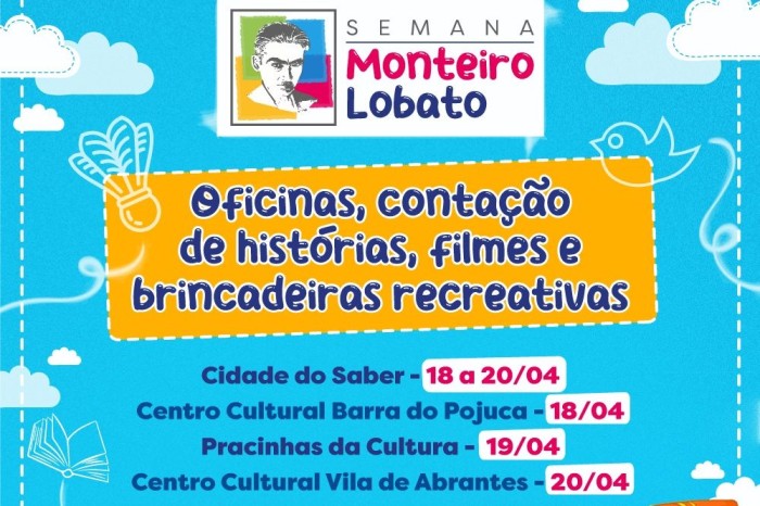 Semana Monteiro Lobato reúne atividades para público infantil