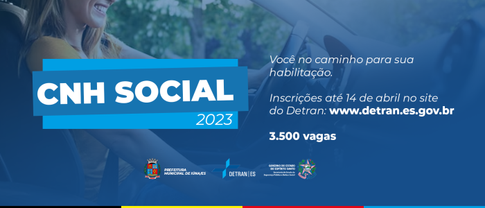 Inscrição para CNH Social vai até dia 14 de abril