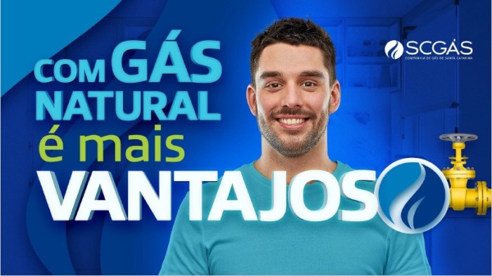 Número de novos consumidores de Gás Natural cresce em 10% em SC, no primeiro trimestre do ano