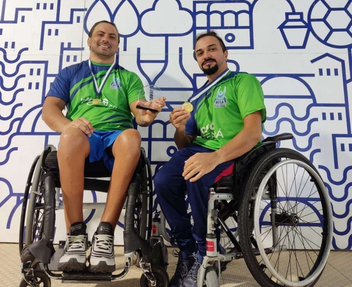 Atletas apoiados pela Sesporte conquistam ouro e prata no XI Torneio de Natação Adaptada em Portugal