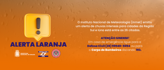 Alerta de chuva forte para Iúna nesta terça-feira (18)
