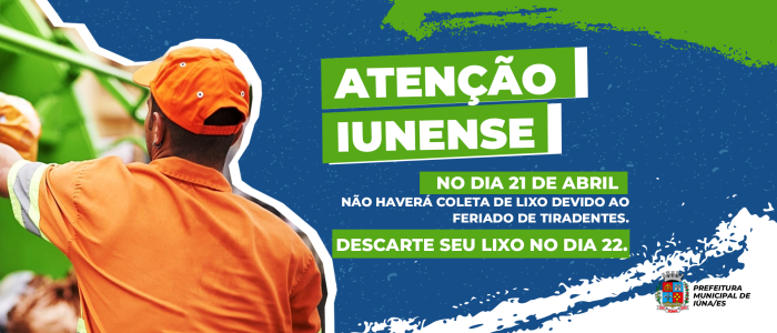 Não haverá coleta de lixo nesta sexta-feira (21)