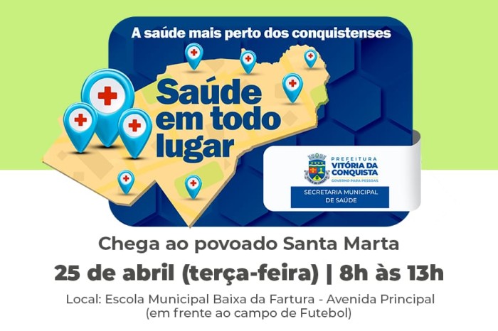 Assentamento Santa Marta terá ação do Saúde em Todo Lugar nesta terça