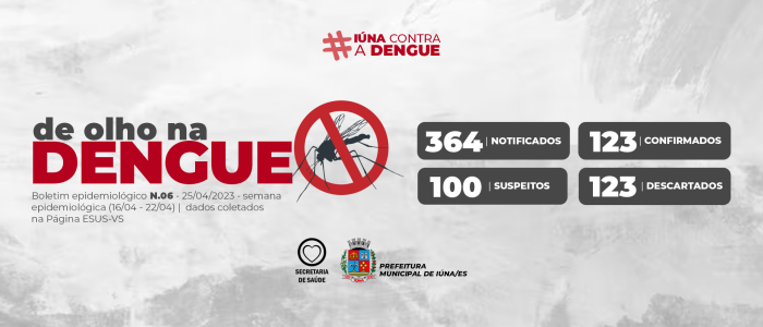 Boletim epidemiológico da dengue – 25 de abril