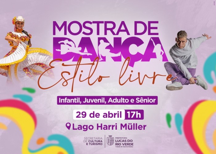 Mostra de Dança Estilo Livre será realizada neste sábado (29)