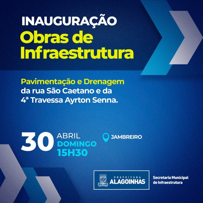 Obras de infraestrutura no Jambreiro serão inauguradas no próximo domingo (30)